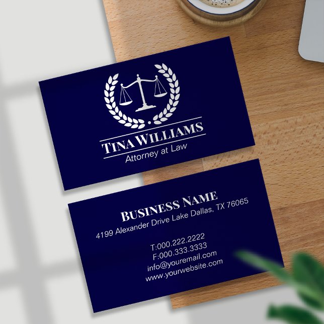 Elegant Purple Scales of Justice Attorney Visitkort (Skapare uppladdad)