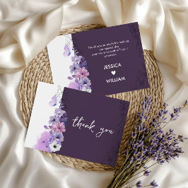 Elegant Purple Thank You Note Tack Kort