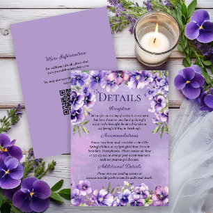 Elegant Purple Violets 40-årsjubileum Detaljer Inbjudningar