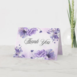 Elegant Purple Watercolor wedding Tack Kort