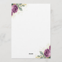 👉 Elegant Purple Wisteria & Gold Floral Wedding I Inbjudningar