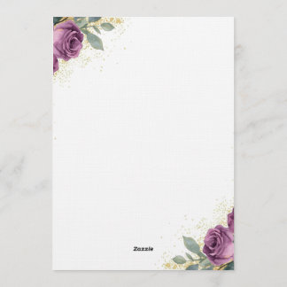 👉 Elegant Purple Wisteria & Gold Floral Wedding I Inbjudningar