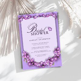 Elegant Purplemoon Lilac Arch Blommigt Möhippa Inbjudningar