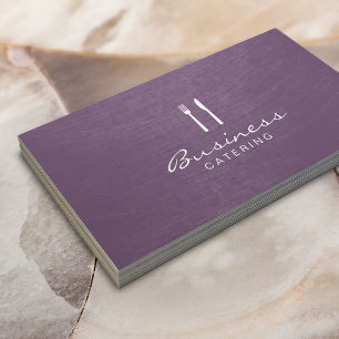 Elegant purpurfärgad catering för kock visitkort