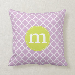 Elegant purpurfärgad marockansk Quatrefoil Kudde