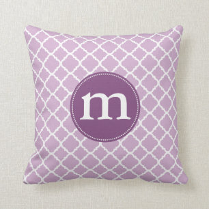 Elegant purpurfärgad marockansk Quatrefoil Kudde