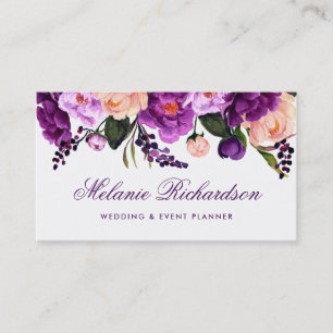 Elegant purpurfärgad ultraviolett visitkort