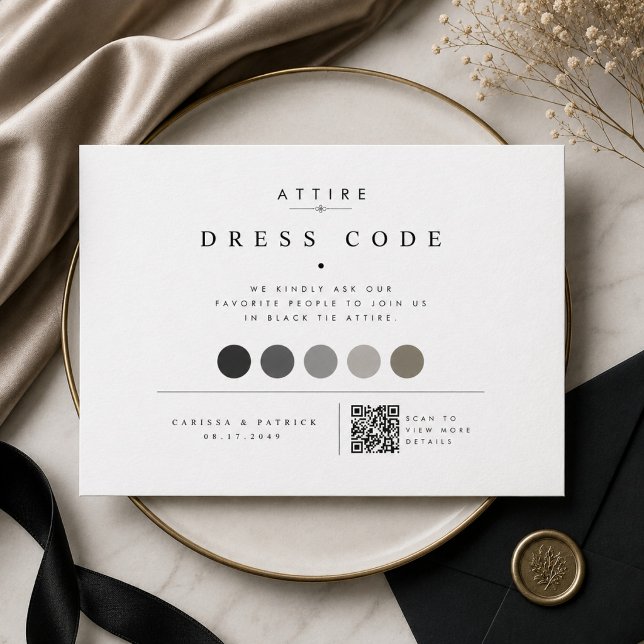 Elegant QR Bröllopsklädkod  Tilläggskort (Skapare uppladdad)