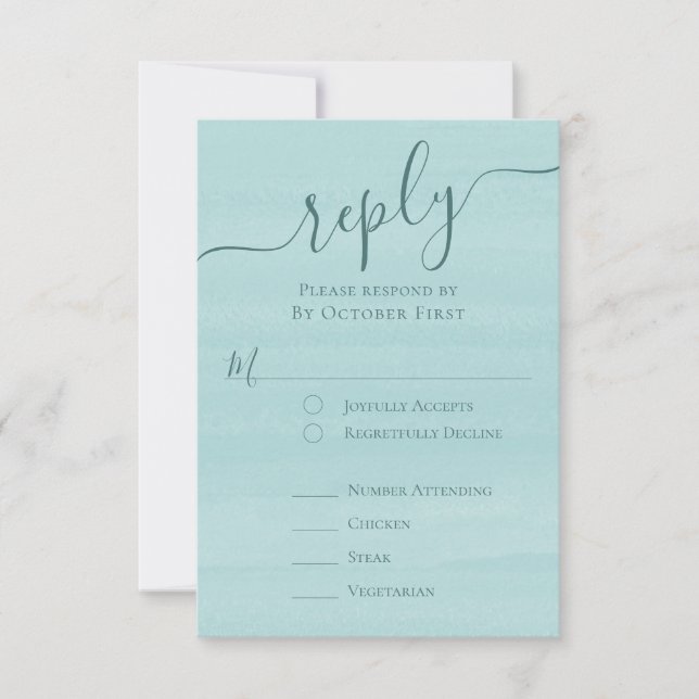 Elegant QR Code Classic Meal OSA Turkos Kort (Framsida)