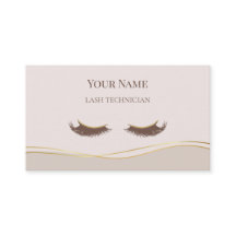 Elegant QR-kod Beige och Guld Ögonfransstylist