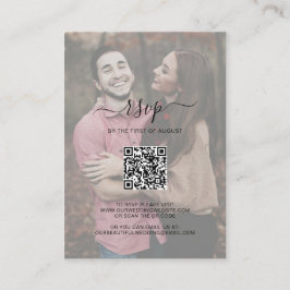 Elegant QR-kod Foto Bröllop Mini OSA kort