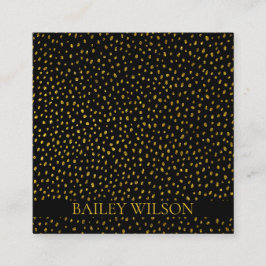 Elegant QR-kod gyllene punkter mönster modern Fyrkantigt Visitkort