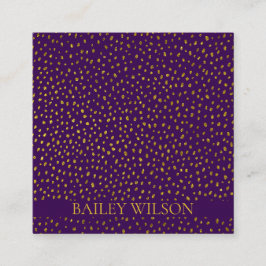 Elegant QR-kod gyllene punkter mönster modern Fyrkantigt Visitkort