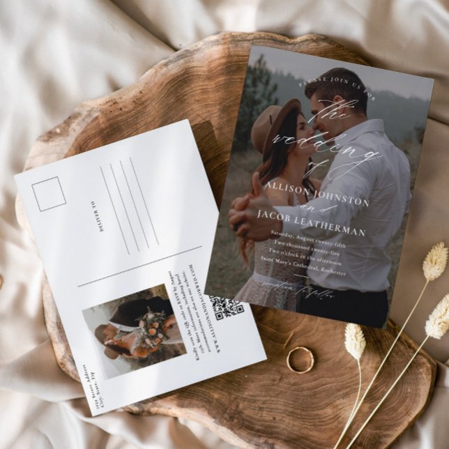 Elegant QR-kod - inbjudan till fotobröllop (Skapare uppladdad)