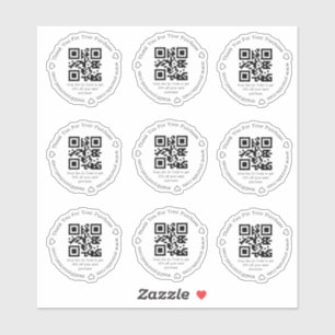 elegant qr-kod småföretag rabatt tack klistermärken