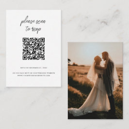 Elegant QR-kodens fotovit Bröllop OSA Tilläggskort