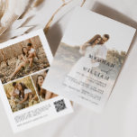 Elegant QR-kodfoto Bröllop Inbjudningar<br><div class="desc">Våra inbjudningar kombinerar traditionella bröllopsinbjudningars tidlösa charm med den moderna teknikens bekvämlighet. Med en fantastisk fotosamlingskonstruktion som gör att du kan visa inte en, inte två, utan tre av dina mest omhuldade stunder, ger våra inbjudningar en personlig beröring till din speciella dag. Med en sömlöst integrerad QR-kod kan gästerna enkelt...</div>