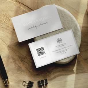 Elegant QR-kodkort Social Linen-Affärskort Visitkort
