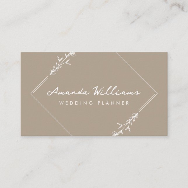 Elegant QR-kodkort Social Sand-Affärskort Visitkort (Framsida)