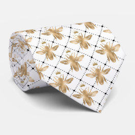 Elegant Queen Bee Honeycomb Mönster Neck Tie Slips