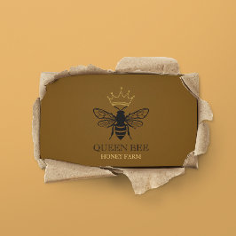 Elegant Queen Bee Honung Farm Bebiodlingsareapiari Visitkort
