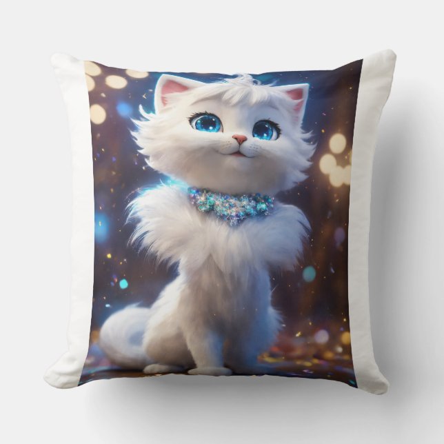 Elegant Queen Cat Kudde (Framsida)