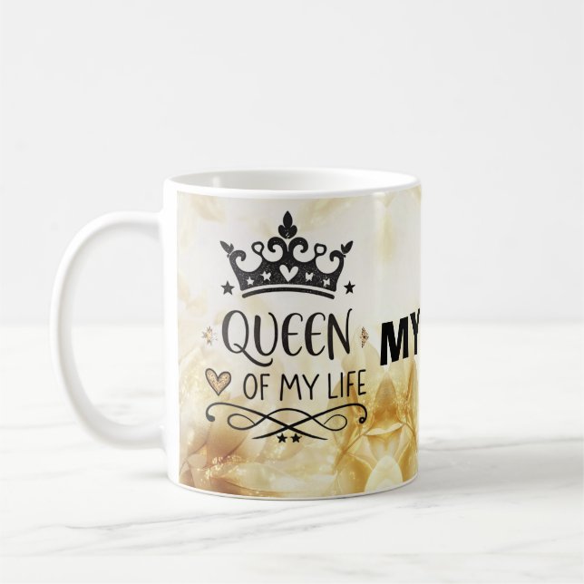 Elegant Queen of my Life-my mom  Kaffemugg (Vänster)
