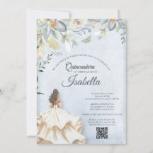 Elegant Quinceanera 15-års födelsedagsinbjudan