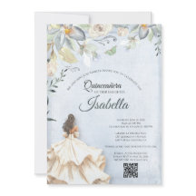 Elegant Quinceanera 15-års födelsedagsinbjudan