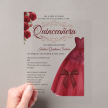 Elegant Quinceanera 15-årsdag Röd Burgunder