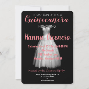 Elegant Quinceanera-adress Julkort