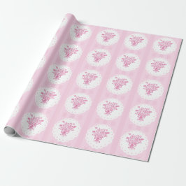 Elegant Quinceañera Blomsterbukett | Rosa & Vit  Presentpapper