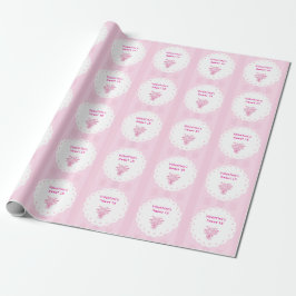 Elegant Quinceañera Blomsterbukett | Rosa & Vit  Presentpapper