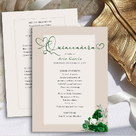 Elegant Quinceanera Emerald Grönt Ro Program