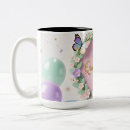 Elegant Quinceañera Mug – Sweet 15 Birthday Gift Två-Tonad Mugg