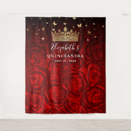 Elegant Quinceanera Photo BackDrop Tapestries