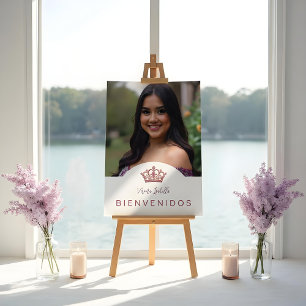 Elegant Quinceañera Prinsessa Tiara Krona Spansk Poster