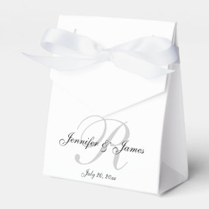 Elegant R Monogram Bröllopsfavoritboxar Presentaskar