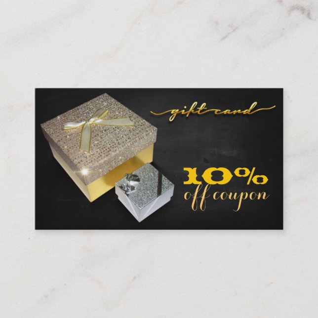 Elegant rabatt/kupong/presentkort/erbjudande rabattkort (Framsida)