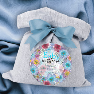 Elegant Radiant Bohemian Flowers Baby i Bloom Runt Klistermärke