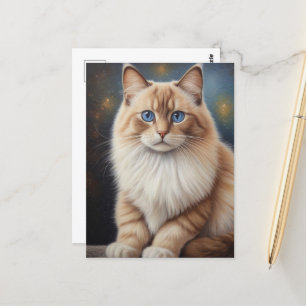Elegant Ragdoll-målning Vykort
