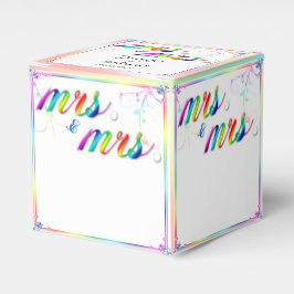 Elegant Rainbow Blommigt Wedor Favor Box Presentaskar