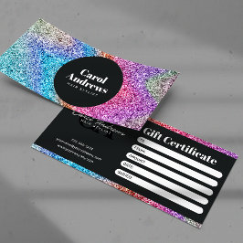 Elegant Rainbow Glitter HårSalong Presentkort