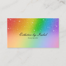 Elegant Rainbow Gnistra Esthetician Affärskort Visitkort