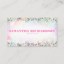Elegant Rainbow Holografik Iridescent Silver Chic