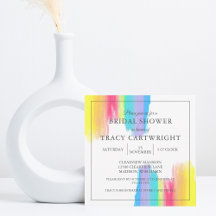 Elegant Rainbow Watercolor Modern Möhippa