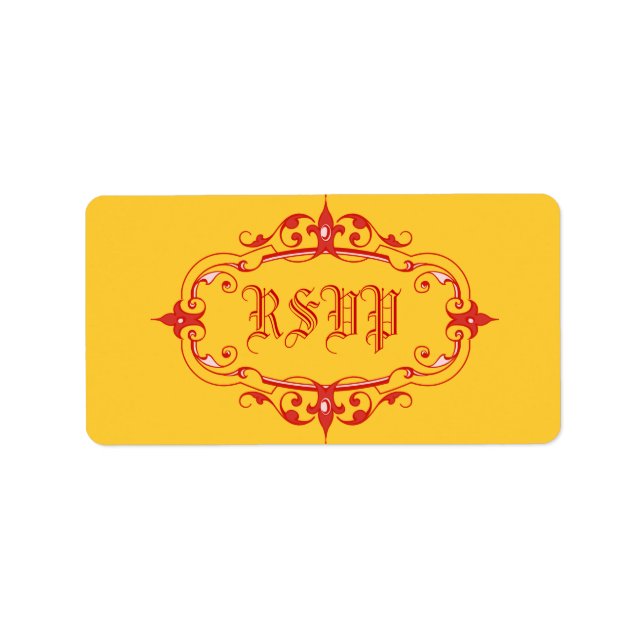 Elegant Ram Adressetikett (Framsidan)