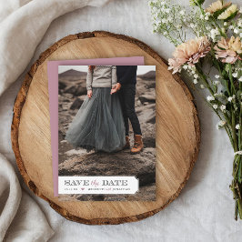 Elegant ram fotomontering Save the Date Spara Datumet