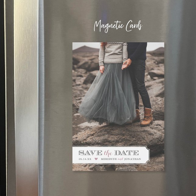 Elegant Ram-fotoöverlägg Spara datum (Skapare uppladdad)