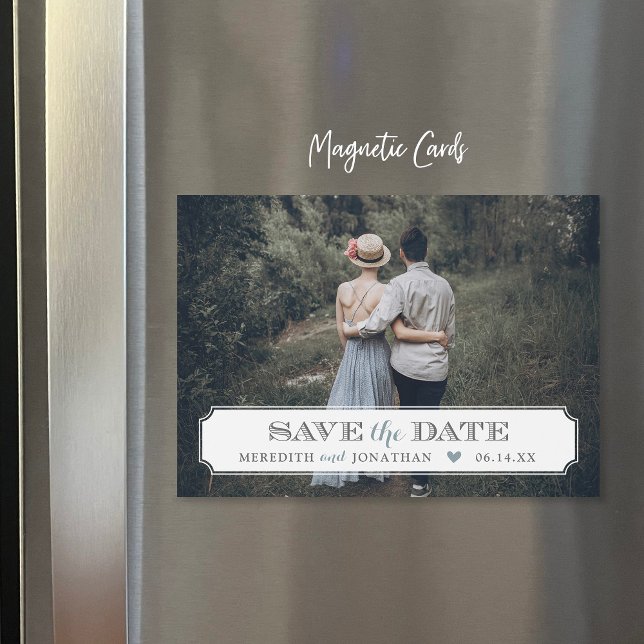 Elegant Ram-fotoöverlägg Spara datum (Skapare uppladdad)